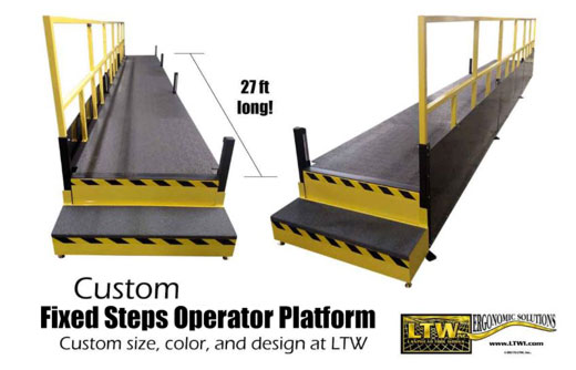 Custom Operator Platform Lift with Fixed Steps by LTW Ergonomic Solutions