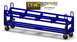 E4 Steel Material Bar Cart for moving heavy weight bars by LTW Ergonomic Solutions