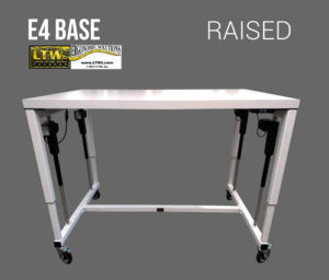 Raised height adjustable machine base - E4 Base - LTW Ergonomic Solutions