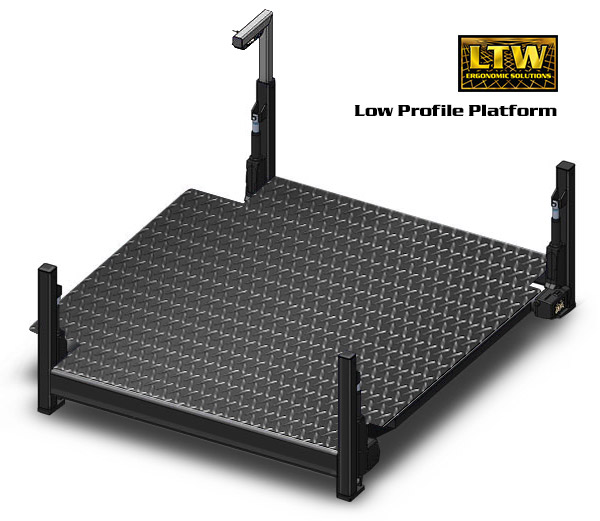 Low Profile Platform: Adjustable Operator Lift Platform by LTW Ergonomic Solutions