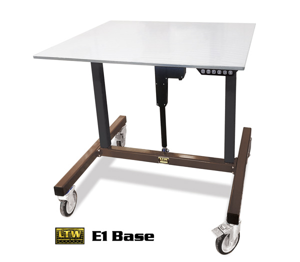 Industrial Height Adjustable Small Machine Base Table by LTW Ergonomic Solutions