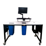 Industrially Height Adjustable Shipping Table by LTW Ergonomic Solutions