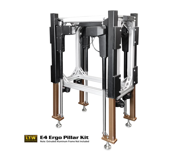 E4 Ergo Pillar Kit | Height Adjustable Retrofit Kit by LTW Ergonomic Solutions