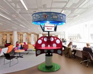 Public Standing Table in Library MPublic LTW Ergonomic Solutions