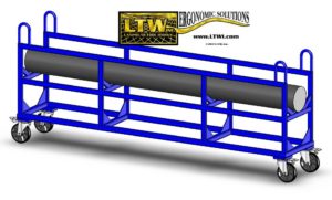 E4 Steel Bar Cart for moving heavy weight bars by LTW Ergonomic Solutions
