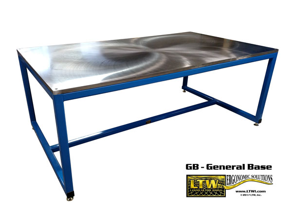 Industrial Steel Machine Base Table by LTW Ergonomic Solutions