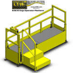 E4LC Height Adjustable Operator Platform Lift - Lowered - LTW Ergonomic Solutions